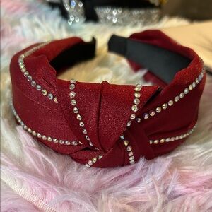 Elegant Red Rhinestone Headband